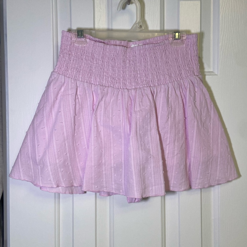 Le Lis Soft Pink Flared Mini Skirt